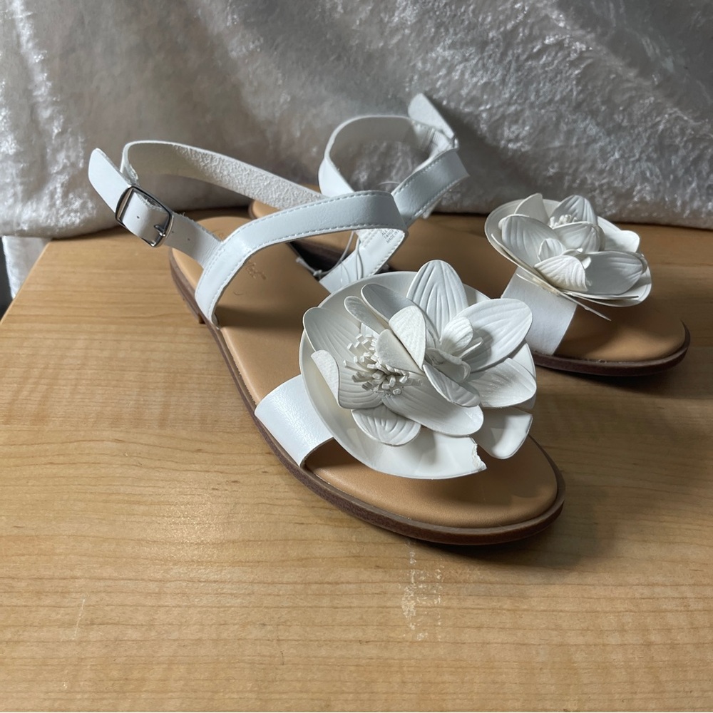 White Floral kids  Sandals
